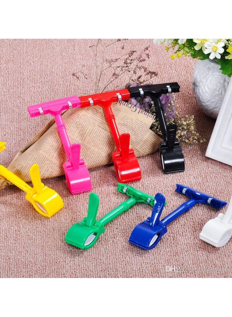 ORTUK 10pcs Retail Merchandise Sign Clip, Heavy Duty Rotatable Sign Board Clips, Plastic Rail Pop Display Sign Holder, Double Head Display Clip-on Holder Swivel Price Sign Tag Shelf Label Board Supermarket - Image 5