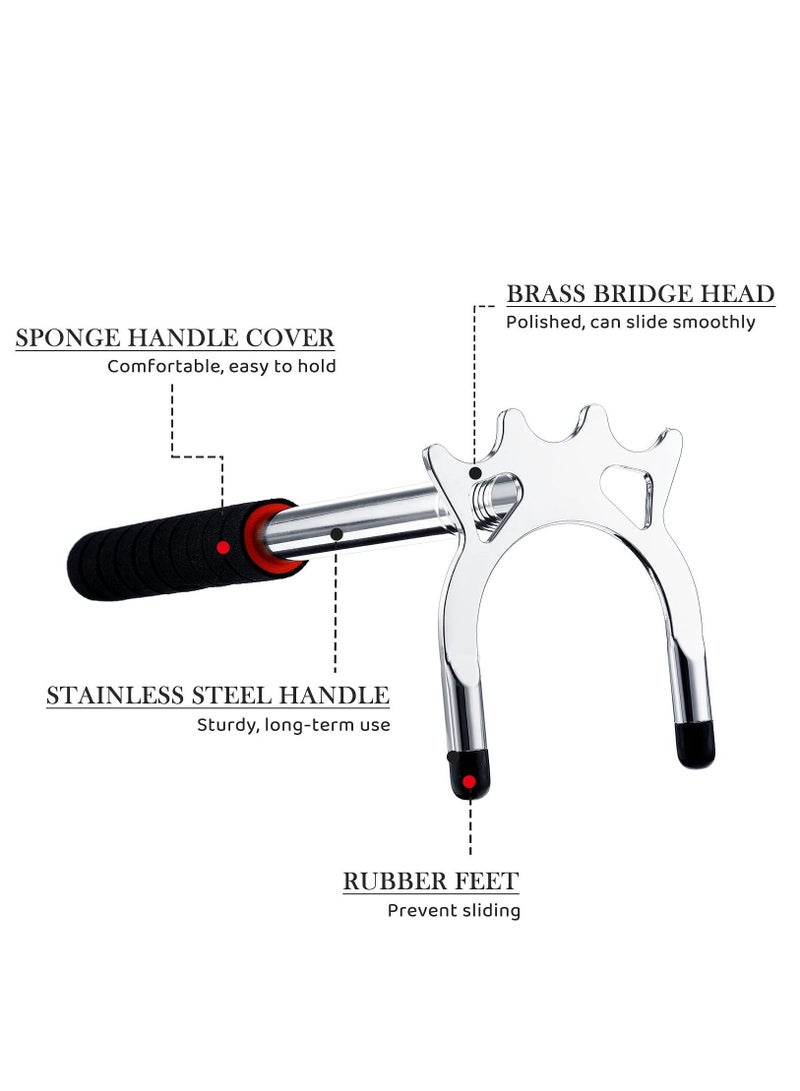 Bluejw Retractable Billiard Bridge Stand with 3 Pieces of Detachable Heads Easy Storage Light Weight Suitable for Pool Table Snooker (Silver Set 4) - Image 5