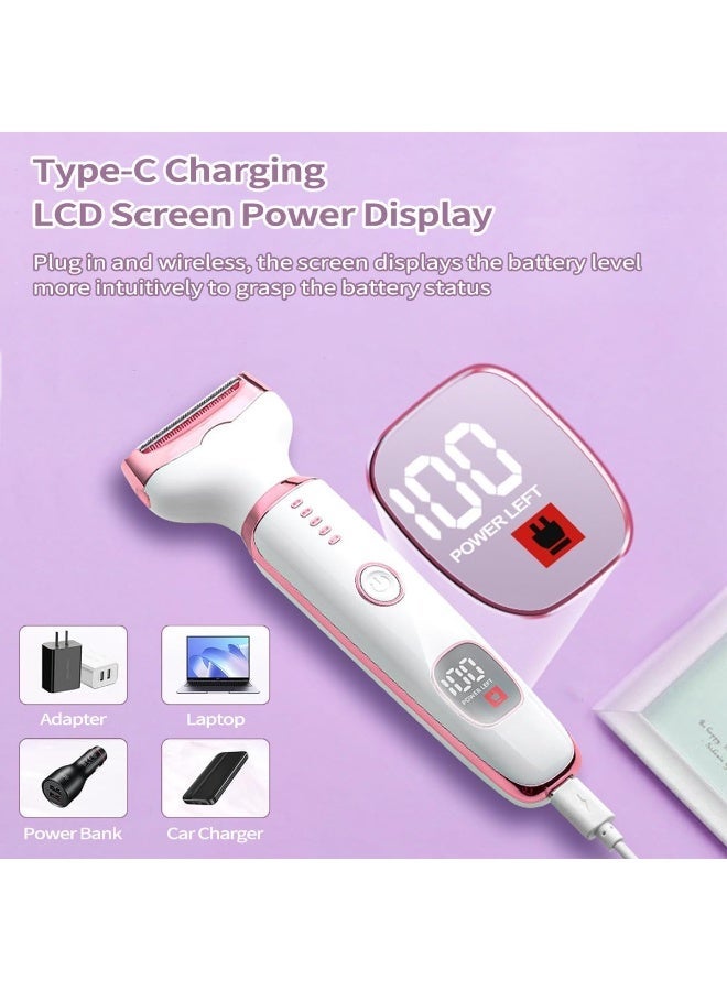 5-in-1 Electric Shaver for Women, Sensitive Area Shaver, Electric Hair Remover for Face, Nose, Underarms, and Sensitive Areas, Bikini Trimmer, Hair Removal Device, Safe Shaver, USB Charging, Model 8377 - Image 5