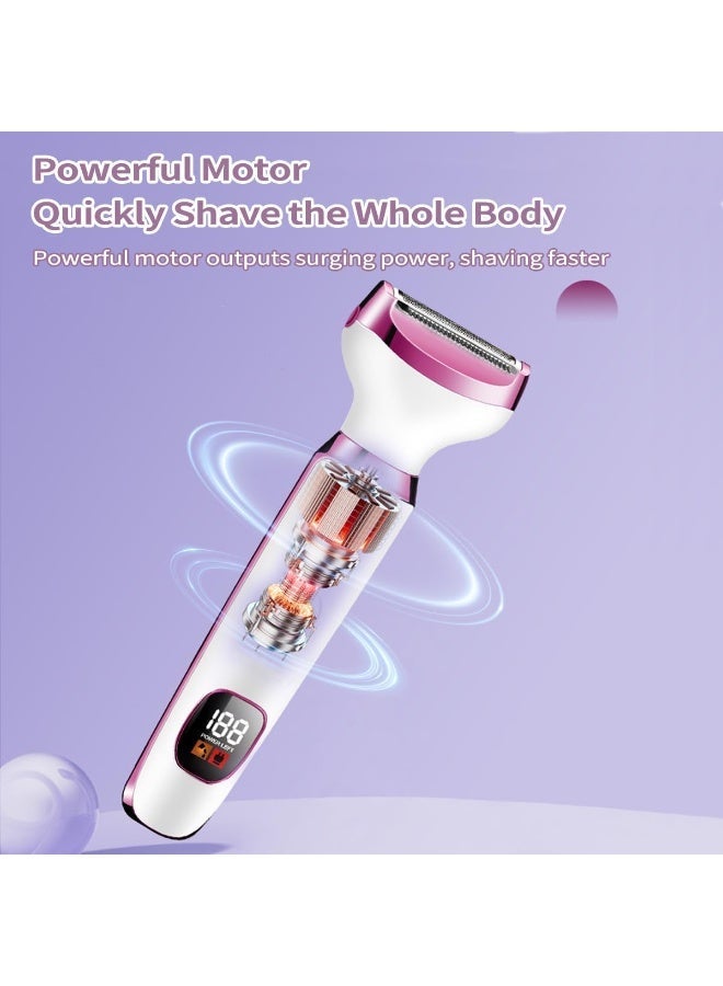 5-in-1 Electric Shaver for Women, Sensitive Area Shaver, Electric Hair Remover for Face, Nose, Underarms, and Sensitive Areas, Bikini Trimmer, Hair Removal Device, Safe Shaver, USB Charging, Model 8377 - Image 3