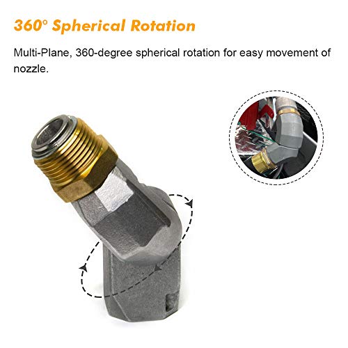 Apeixoto وصلة وقود دوارة 3/4 بوصة ذكر وأنثى متعددة الاتجاهات 360 درجة - Image 3