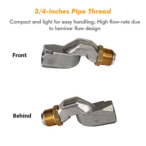 Apeixoto وصلة وقود دوارة 3/4 بوصة ذكر وأنثى متعددة الاتجاهات 360 درجة - Image 4