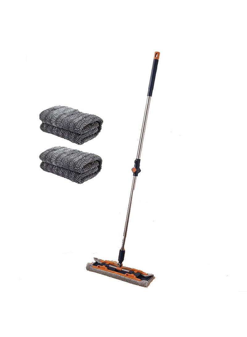 Arabest Flat Mop, Wringing Floor Cleaning Mop - Microfiber Floor Mop with 2 x Microfiber Washable Pads, Hand Washing Free Mop for Hardwood Floor and Window  - Image 1