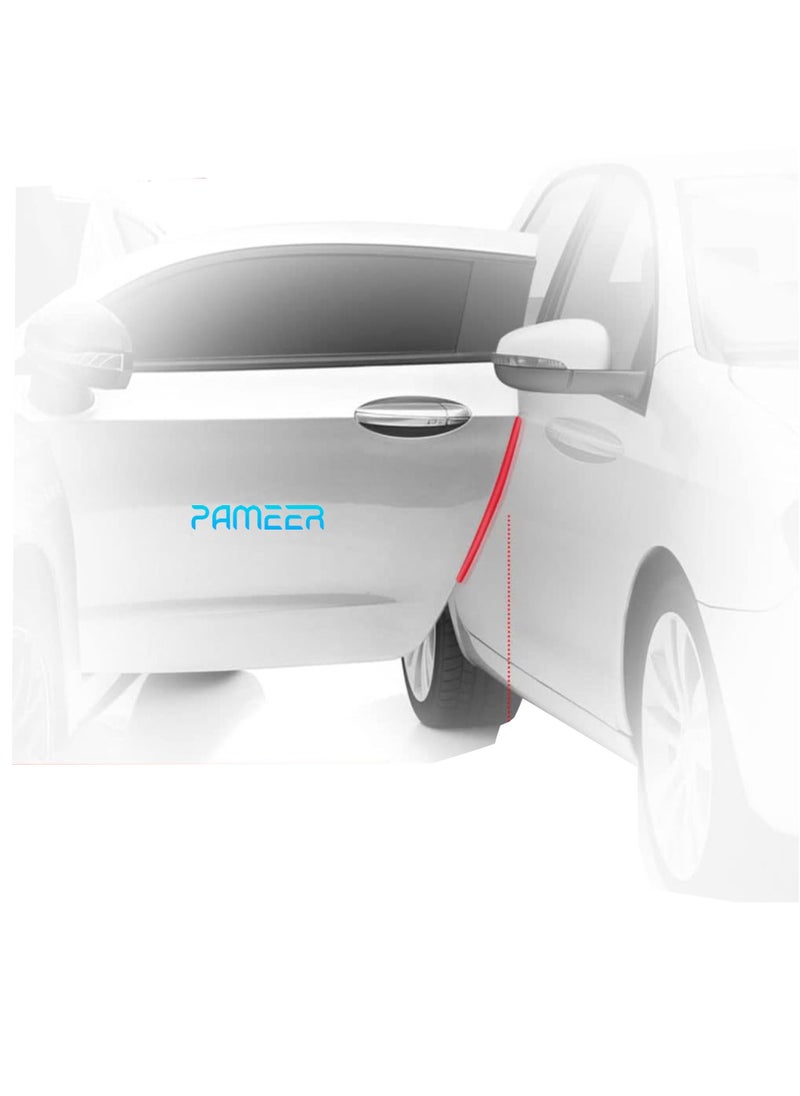 PAMEER - Car Door Edge Guard Protectors P Shape Rubber Edge Trim Rubber Clip Buffer to Avoid Collision with Other Vehicle Bodies Size 50cm Red Color - Image 1
