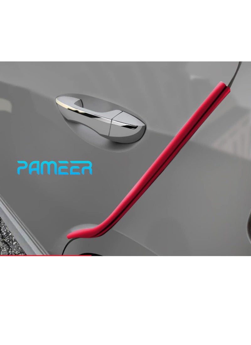 PAMEER - Car Door Edge Guard Protectors P Shape Rubber Edge Trim Rubber Clip Buffer to Avoid Collision with Other Vehicle Bodies Size 50cm Red Color - Image 1
