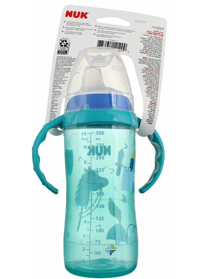 NUK 10 Ounce Jungle Large Learner Cup With Handles, 2 Pack, Boy (Colors may vary) - Image 3