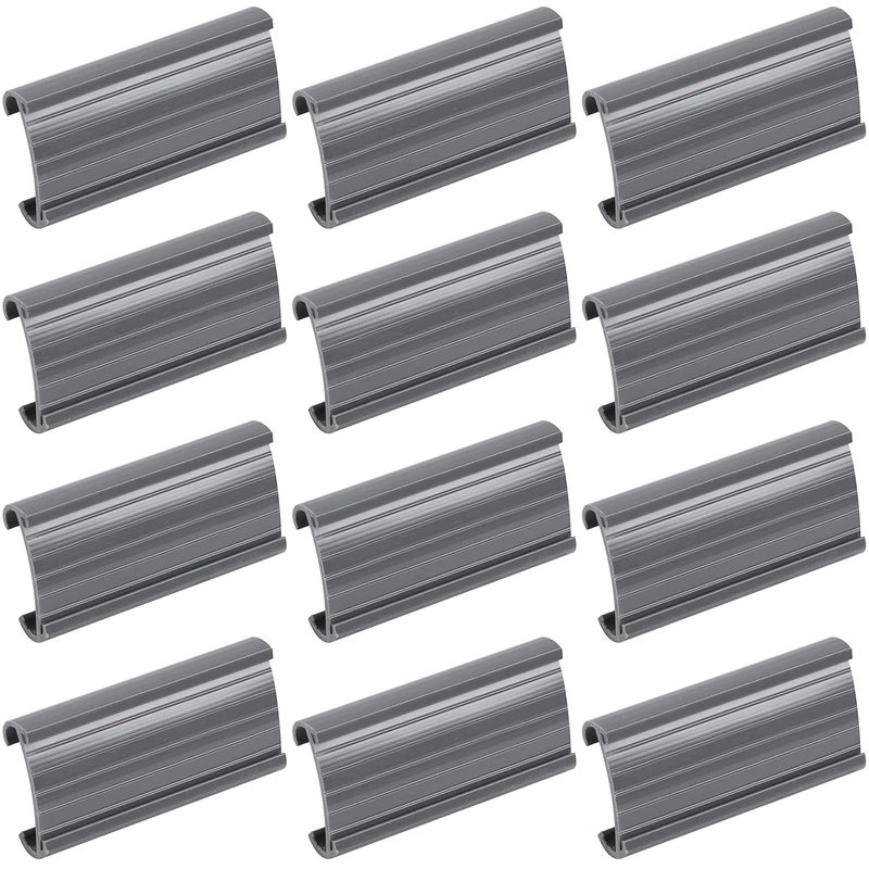 Metro 9990P Wire Shelf Label Holder for Super Erecta Shelving, Gray, 3" x 1.25" (12 Pack) - Image 1