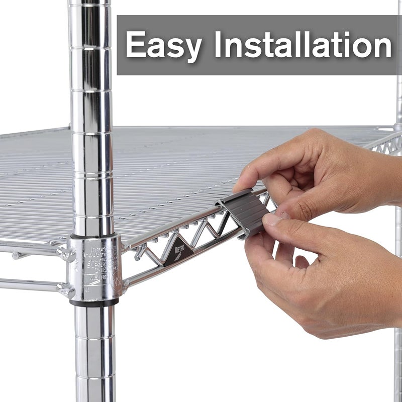 Metro 9990P Wire Shelf Label Holder for Super Erecta Shelving, Gray, 3" x 1.25" (12 Pack) - Image 3