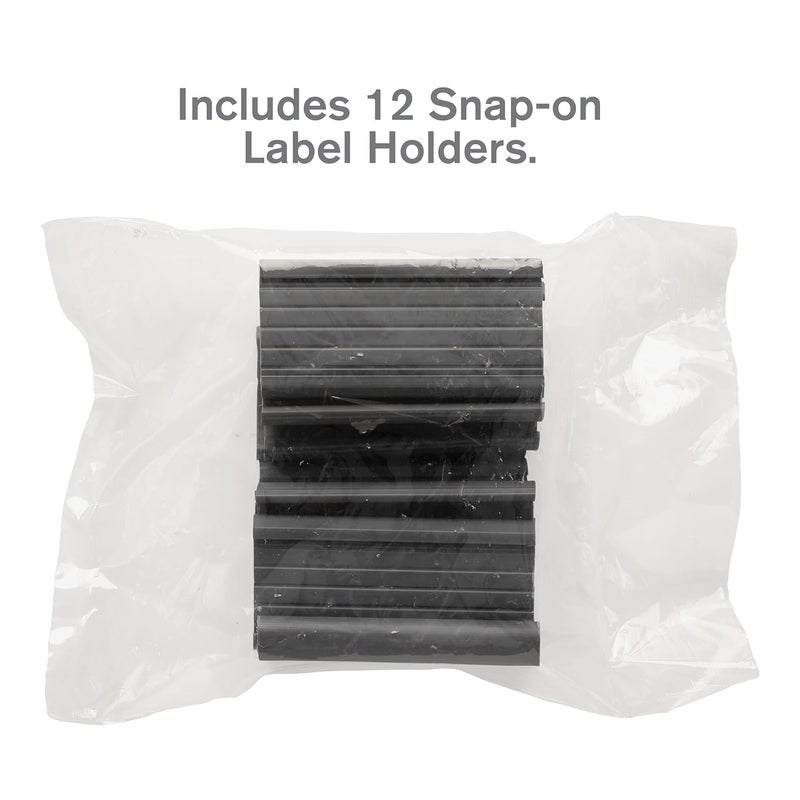 Metro 9990P Wire Shelf Label Holder for Super Erecta Shelving, Gray, 3" x 1.25" (12 Pack) - Image 2