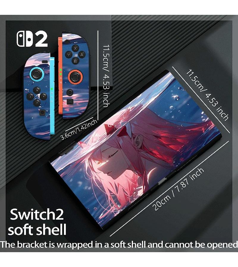 غلاف واقٍ لجهاز Switch 2 من مادة TPU - مقاوم للصدمات والخدوش، خفيف الوزن، مثالي للسفر للألعاب - Image 3
