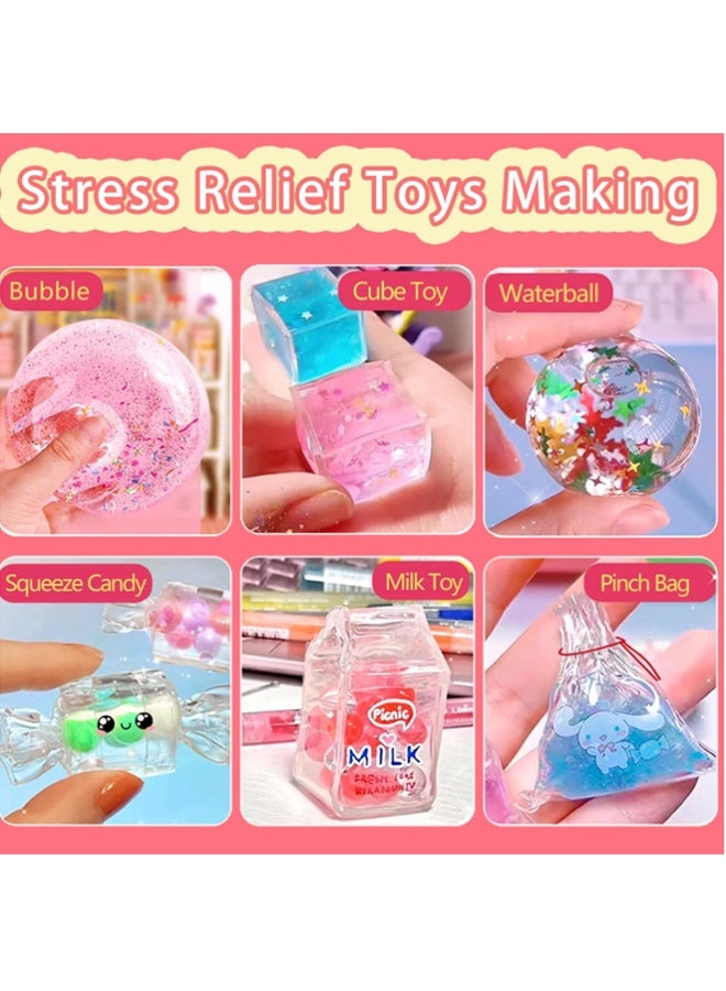 إيهوم 62 قطعة من مجموعة شرائط الفقاعات النانوية للأطفال، مجموعة شرائط الفقاعات النانوية مع بريق، طين، ملصقات لطيفة وأدوات إكسسوارات، حرف يدوية من الشرائط النانوية للأطفال والمراهقين والفتيات - Image 3