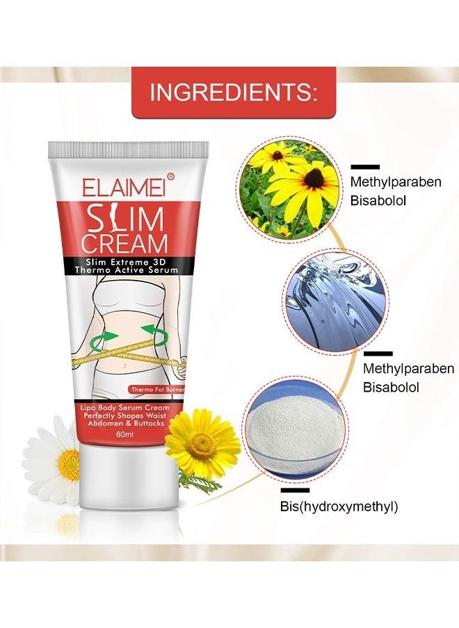 Elaimei - Slim Cream For Women, Fat Burner Sweat Cream-Slimming Cream For Belly, Waist And Thighs, Abdomen, Buttocks, Firming Cream- Goodbye Cellulite For Women Weight Loss Fast 60ml - Image 1