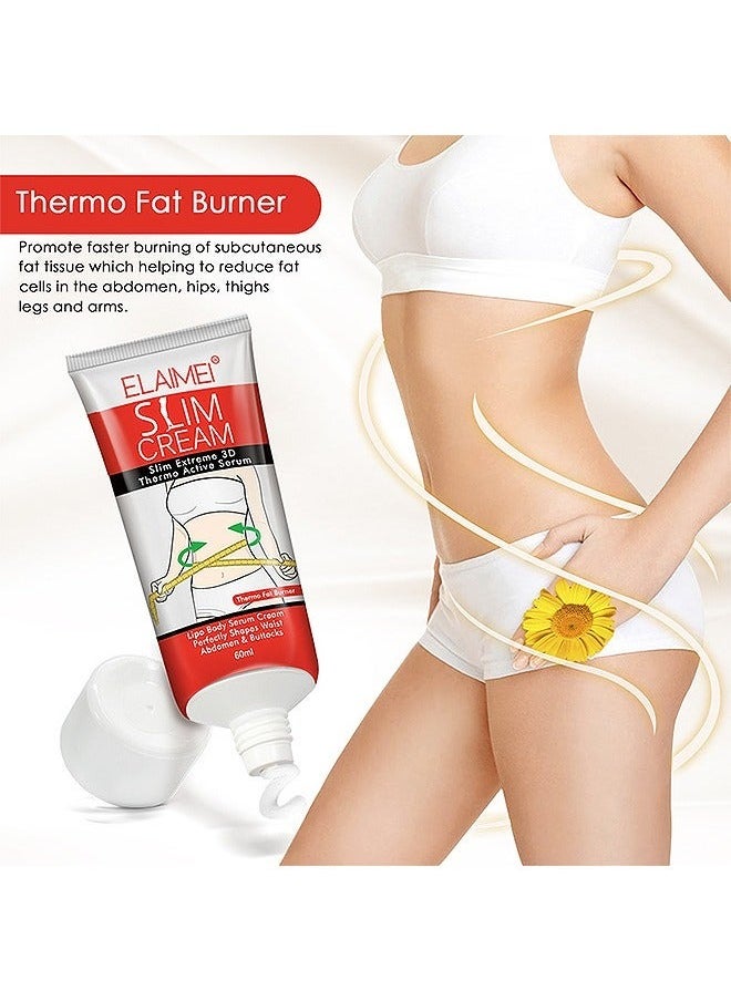 Elaimei - Slim Cream For Women, Fat Burner Sweat Cream-Slimming Cream For Belly, Waist And Thighs, Abdomen, Buttocks, Firming Cream- Goodbye Cellulite For Women Weight Loss Fast 60ml - Image 1