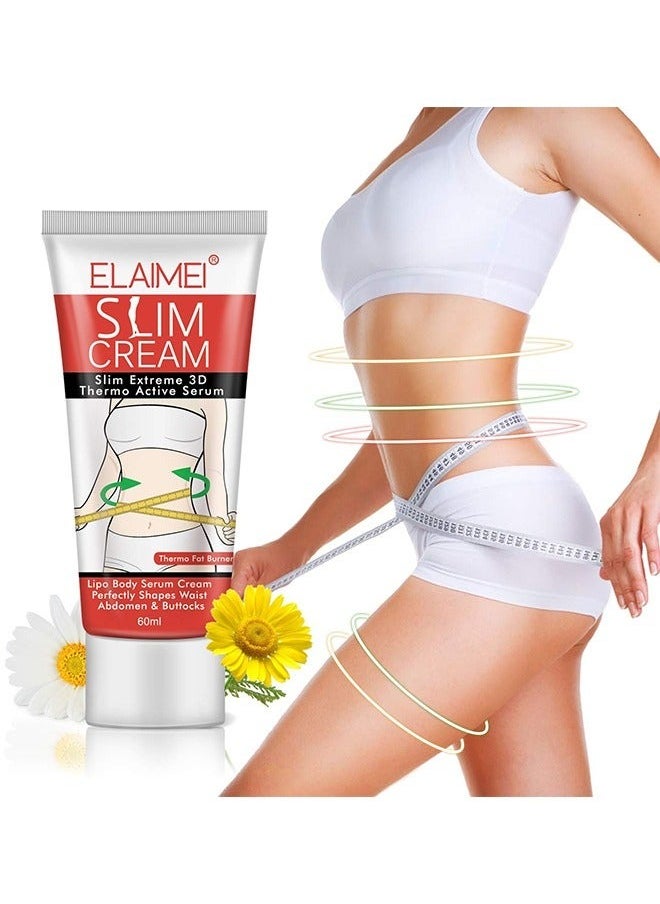 Elaimei - Slim Cream For Women, Fat Burner Sweat Cream-Slimming Cream For Belly, Waist And Thighs, Abdomen, Buttocks, Firming Cream- Goodbye Cellulite For Women Weight Loss Fast 60ml - Image 1