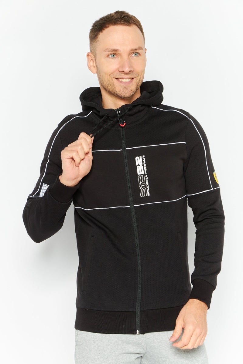 Puma x Scuderia Ferrari Men Sportswear Fit Hooded Outdoor Jacket, Black - Image 1