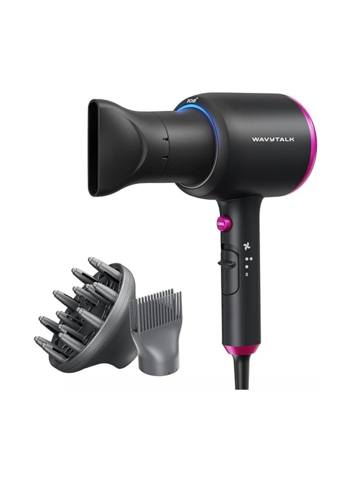 Professional Hair Dryer With Diffuser, 1875W Blow Dryer Ionic Hair Dryer For Women With Constant Temperature, Hair Dryer With Ceramic Technology Fasting Drying Light And Quiet, Black - pzsku/Z0AF9582A8E5F7FD72BD1Z/45/_/1740875438/4c611ecb-34e0-4a24-9ae2-ff5ca4d10c71