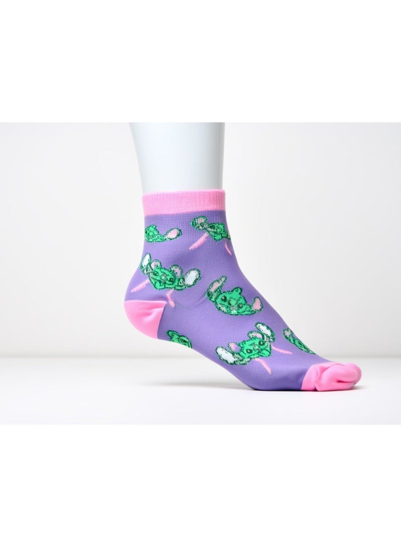 Lilo & Stitch 3 PAIRS | STITCH ANKLET SOCKS 78% COTTON| 18% POLYESTER | 4% ELASTANE - Image 4