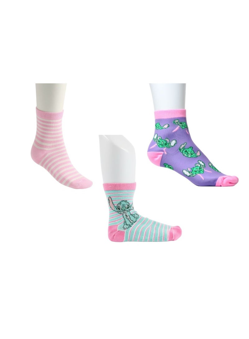 Lilo & Stitch 3 PAIRS | STITCH ANKLET SOCKS 78% COTTON| 18% POLYESTER | 4% ELASTANE - Image 2
