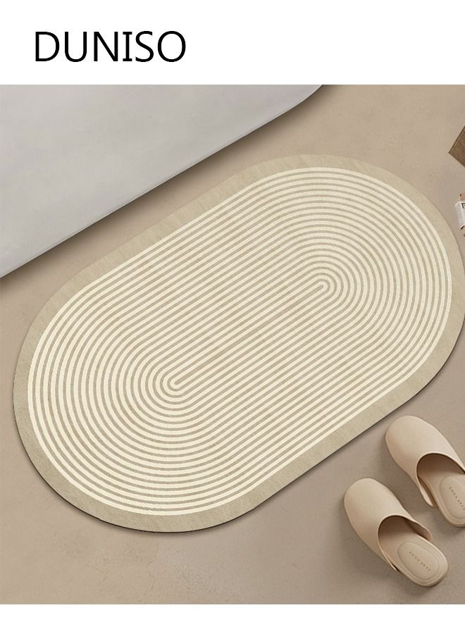 DUNISO Diatom Mud Bath Mat Bathroom Rug Mat Extra Soft and Absorbent Bath Rugs Non-Slip Quick Drying Floor Bath Tub Mat for Bathroom Floor Tub and Shower 40*60cm - Image 2