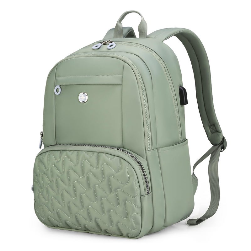 Swissdigital Design Travel Backpack for Women 156 inch Laptop College Grayish Medium Simple Modern Backpacks for School with USB Charging Port for Womens Girls SD171127 - Image 2