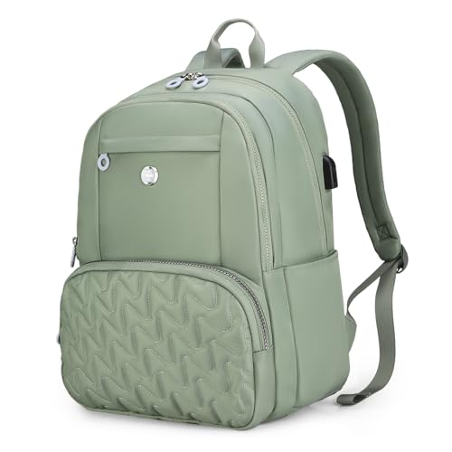 Swissdigital Design Travel Backpack for Women 156 inch Laptop College Grayish Medium Simple Modern Backpacks for School with USB Charging Port for Womens Girls SD171127 - Image 1