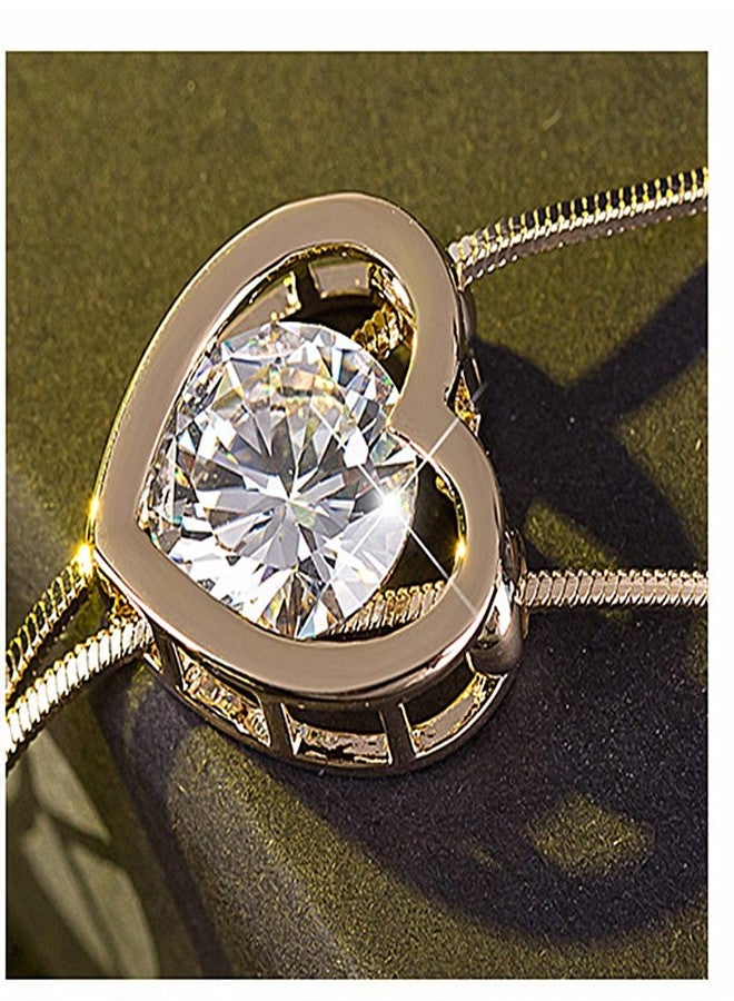 سيثر قلادة سيثر هارت للنساء، قلادة طويلة مرصعة بالكريستال، سلسلة سترة، قلادة بشرابة، مجوهرات زفاف لحفلات السهرة الشتوية الأنيقة (ذهبي) - Image 4