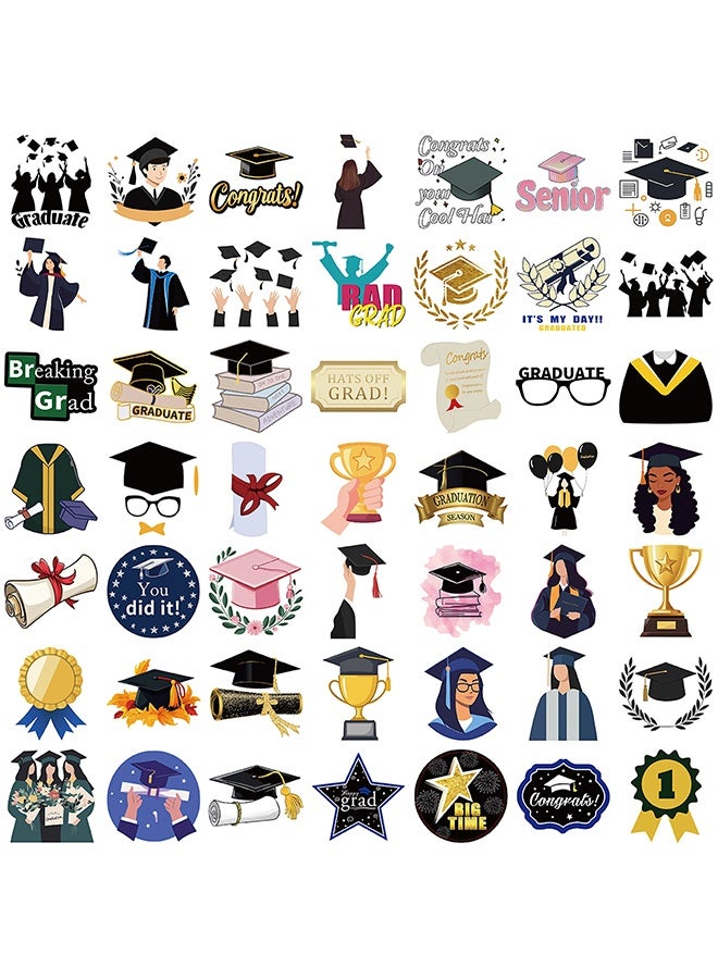 Lemon 50 Piece Graduation Themed Stickers, Graduation Party Decorative Stickers, Waterproof Graduation Stickers for Various Graduation Ceremonies for Elementary Schools, Middle Schools, Universities, etc - Image 4