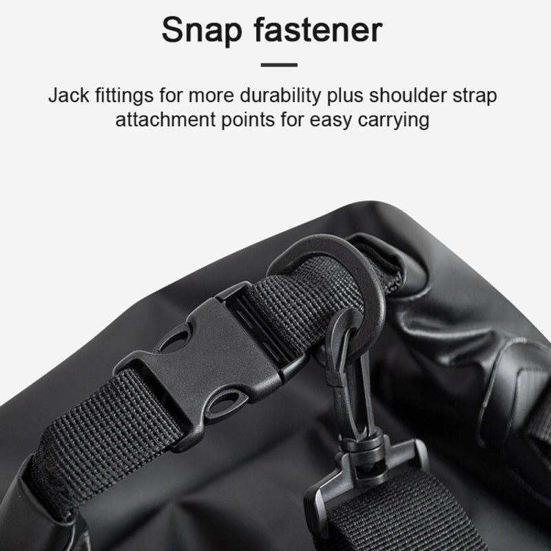 Foldable Paddle Board Storage Bag: 15L Black PVC Mesh Fabric - Snap Fastener For Durability, Fixed Buckles For Secure Attachment - Shoulder Belt For Easy Carrying For Paddle Board Enthusiasts - Image 5