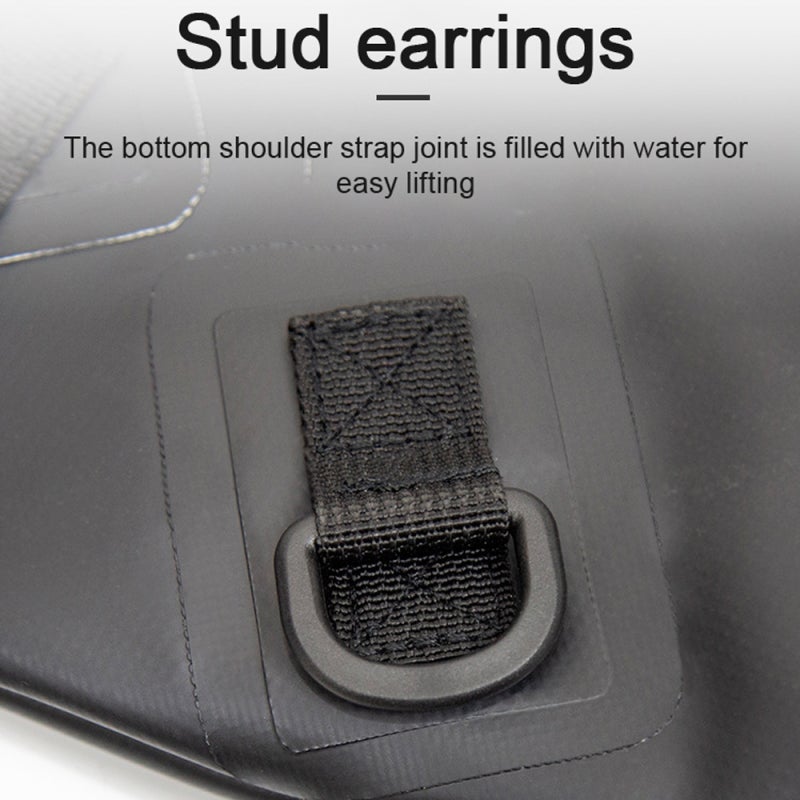 Foldable Paddle Board Storage Bag: 15L Black PVC Mesh Fabric - Snap Fastener For Durability, Fixed Buckles For Secure Attachment - Shoulder Belt For Easy Carrying For Paddle Board Enthusiasts - Image 3