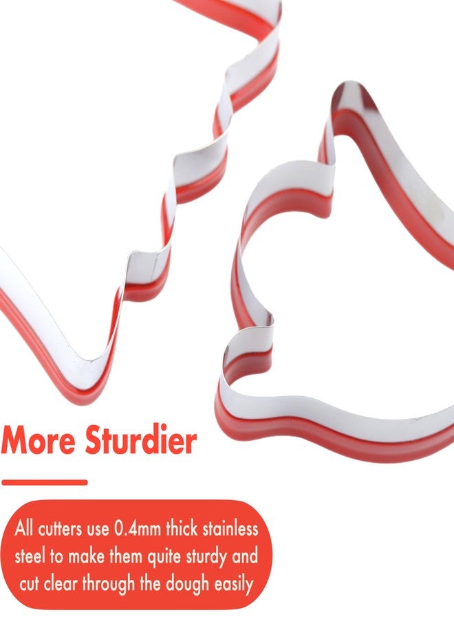 COOKIEQUE 2-Piece Hallowenn Ghost Cookie Cutters. Food-Grade Stainless Steel Sandwich Cutters, Biscuit Cutter Set, Holiday Cookie Cutters, Unique Design with Protective Red Top Rubber - Image 4