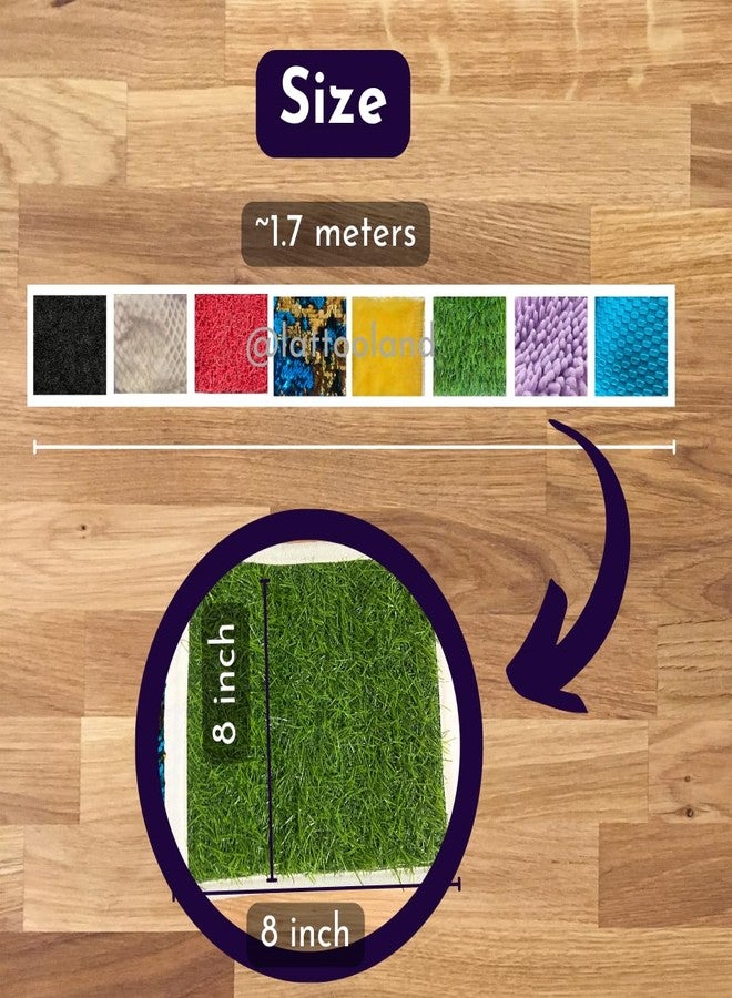 Lattooland Sensory Play Mats for Babies & Toddlers for 6 Months - 4 Year Old | 8 Textures | Touch, Explore Sensory Mat | Multicolor Baby Playmat for Tummy Time | Motor Skill Development - Image 5