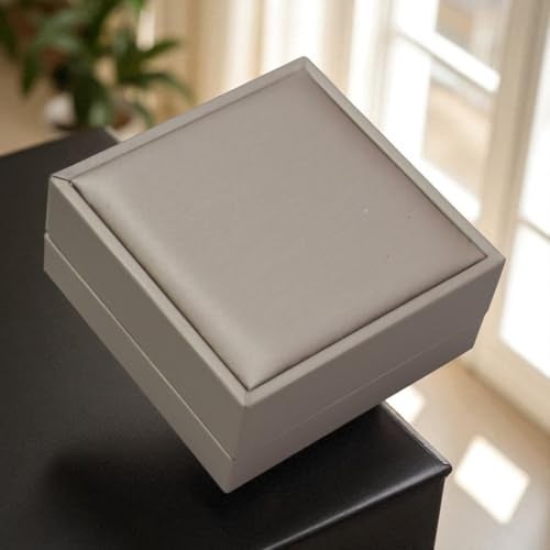 DIAcheck Jewellery Box with Premium PU Finish, Black Suede Interior (Bangle Gold, 3.5 x 3.5) - Image 2