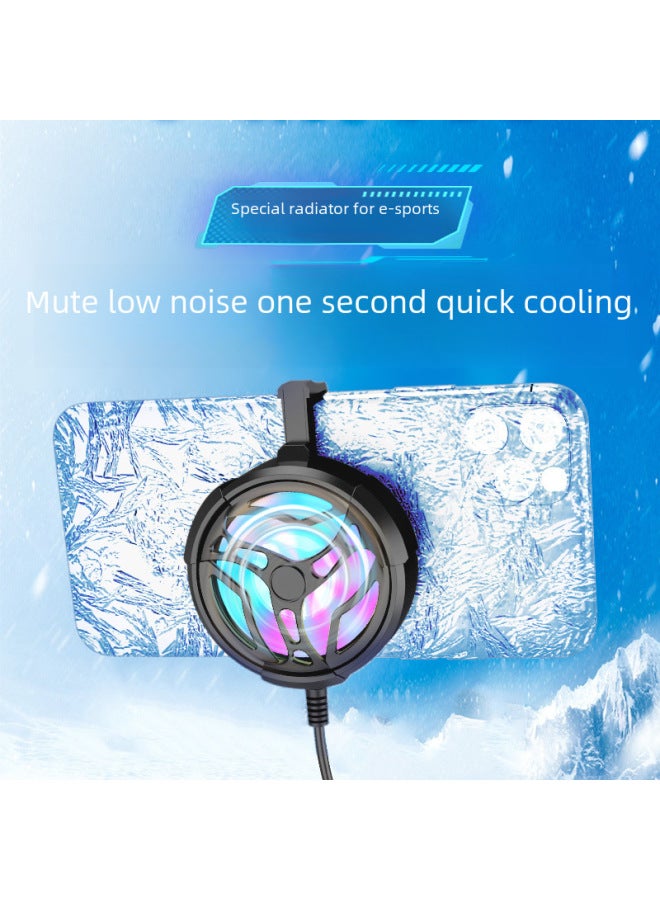 Loquat Portable Al01 Mobile Phone Cooler Fan Cooling Device Any Combination Pubg Gamepad Advantage Digital Computer/phone Cooler-Color:【AL01 Plug-in】 No Light-Black  - Image 3