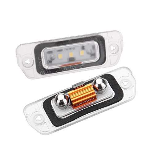 znakeauto 2X 3W Full LED Rear License Plate Light Kit for Mercedes Benz X164 W164 W251 GL350 GL450 GL500 GL550 GL320 ML320 ML350 ML450 ML500 ML550 ML63 AMG R350 R320 R500 RClass MLClass GLClass - Image 1