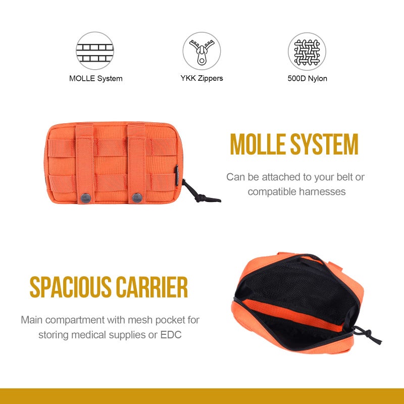 OneTigris Service Dog Vest Harness Saddle Bag Backpack Pouch, Emotional Support, Service Dog in Training,Quality Saddlebag for Tactical Dogs Vests (Orange) - Image 5
