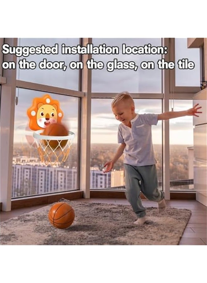 DURKU Indoor Mini Basketball Hoop for Toddler Boys Age 1-3-5 Bedroom, Adjustable Height, Space-Saving,  Birthday Gifts Toy 4-6, Toddler Toys 2-4 Blue - Image 4