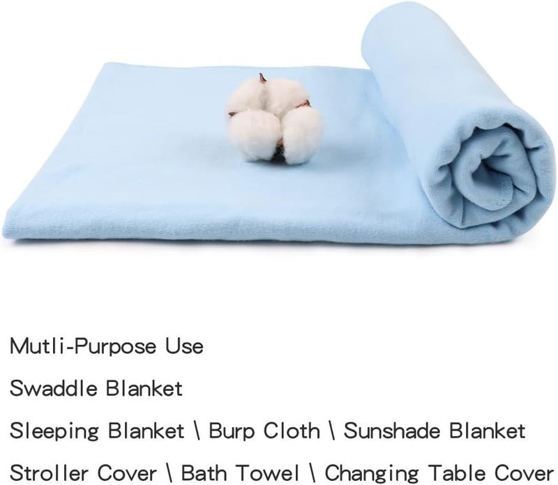 Pesaat Cotton Baby Swaddle Hat Set Newborn Infant Hats Receiving Blankets for Baby Boys Girls - Image 2