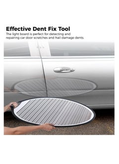 Generic Dent Reflector Board with Storage Bag, 80cm Striped Light Reflector Board, Flexible Foldable Dent Panel, Dent Fix Tool for Vehicle Door Scratch and Hail Damage Car Dent Check Tool, Black  - Image 2
