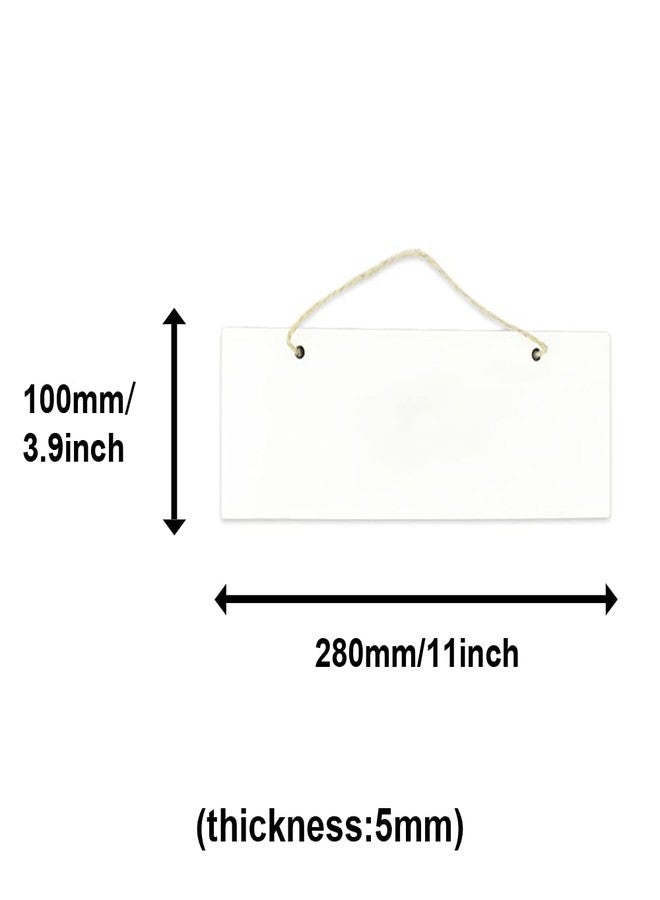 MR.R 2 Pieces Sublimation Blanks MDF Rectangle Door Plaque Hanger Home Wall Door Decor,11x4 inch - Image 3