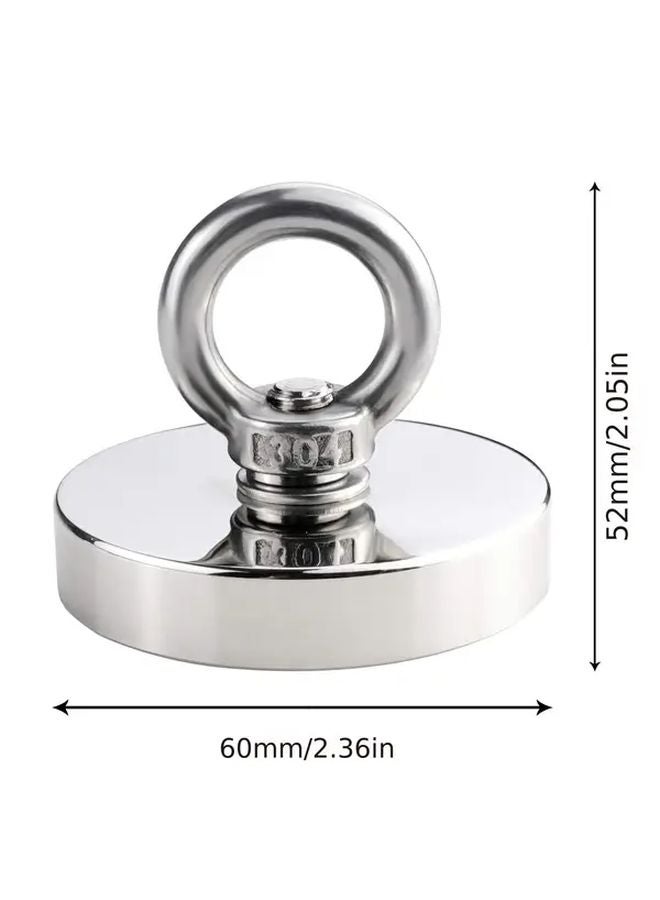 D60 Model Neodymium Fishing Magnet 500 LBS Pulling Force Heavy Duty Rare Earth Magnet - Image 1