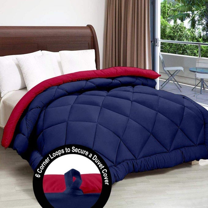 MICROFIBER 200TC COMFORTER DOUBLE_BLUE PINK