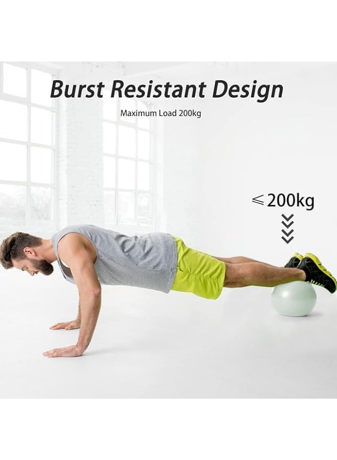 25cm Mini Pilates Ball, a small exercise ball suitable for Pilates, yoga, core strengthening exercises, physiotherapy, balance, stability and stretching - Green (Multicolored) - Image 2