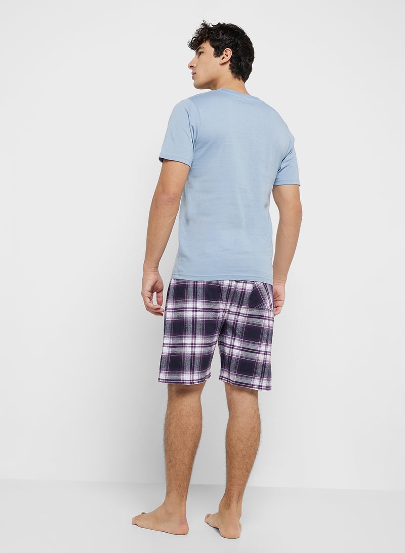 Seventy Five T-Shirt & Check Shorts  - Image 2