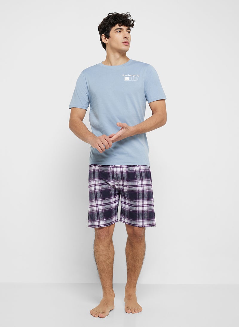 Seventy Five T-Shirt & Check Shorts  - Image 5