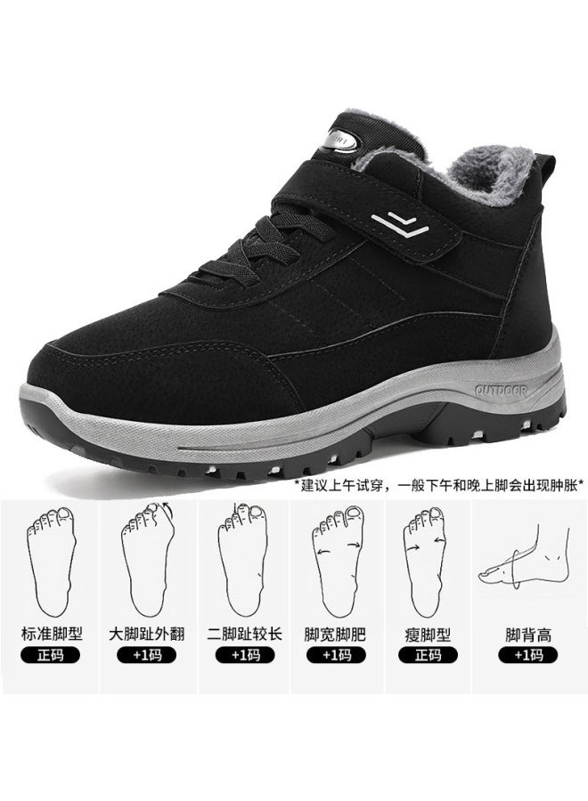 Cotton Shoes, Winter Shoes For The Elderly, Plus Velvet Thickened Cotton Boots, Large Size Boots, Couple Models, Outdoor Warm Snow Boots