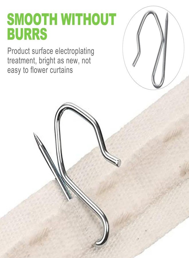 CeroDimo 120 PCS Metal Curtain Hooks for Drapes, Heavy Duty Drapery Pins and Pinch Pleat Curtain Hooks, Rustproof Drapery Hooks for Curtains, Windows/Doors/Showers - Image 5