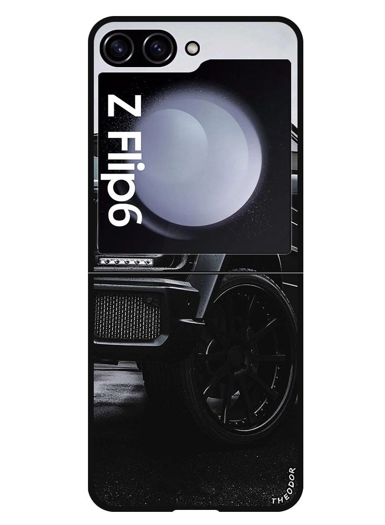Theodor Protective Case Anti Scratch Shock Proof Bumper Cover For Samsung Galaxy Z Flip 6 Black Car - Image 1