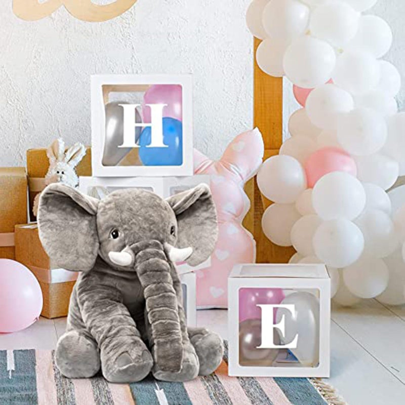 Homily Big Stuffed Elephant, Large Elephant Stuffed Animal, Giant Plush Animal Fluffy Toy for Girl Kids 24 INCH - Image 3
