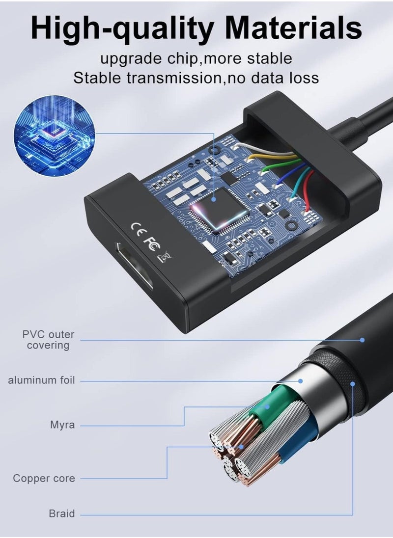 JAJEEK محول USB إلى HDMI – كابل فيديو جرافيكس بدقة 1080P HD لشاشات متعددة، USB 3.0/2.0 إلى HDMI للكمبيوتر، اللابتوب، البروجيكتور، الشاشة، التلفاز HD – متوافق مع أجهزة ويندوز - Image 4