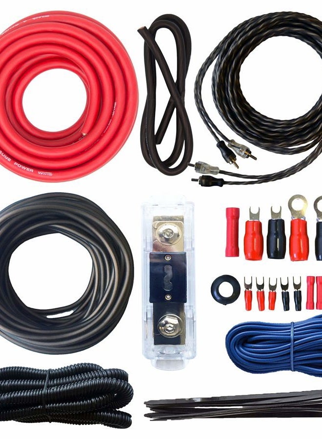 4 Gauge Oxygen Free Copper AWG Amplifier Install Kit Complete Amp Wire